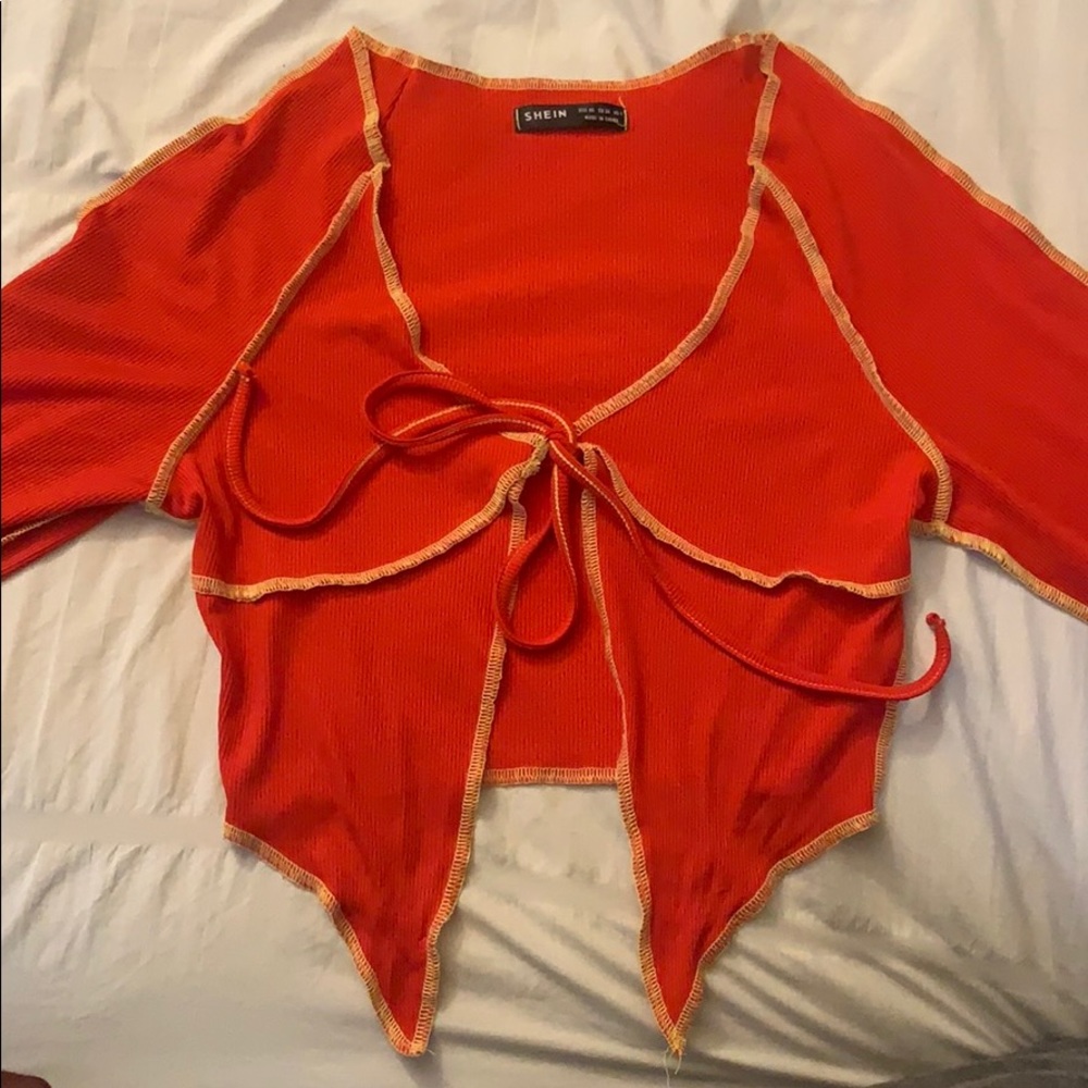 Front tie crop top